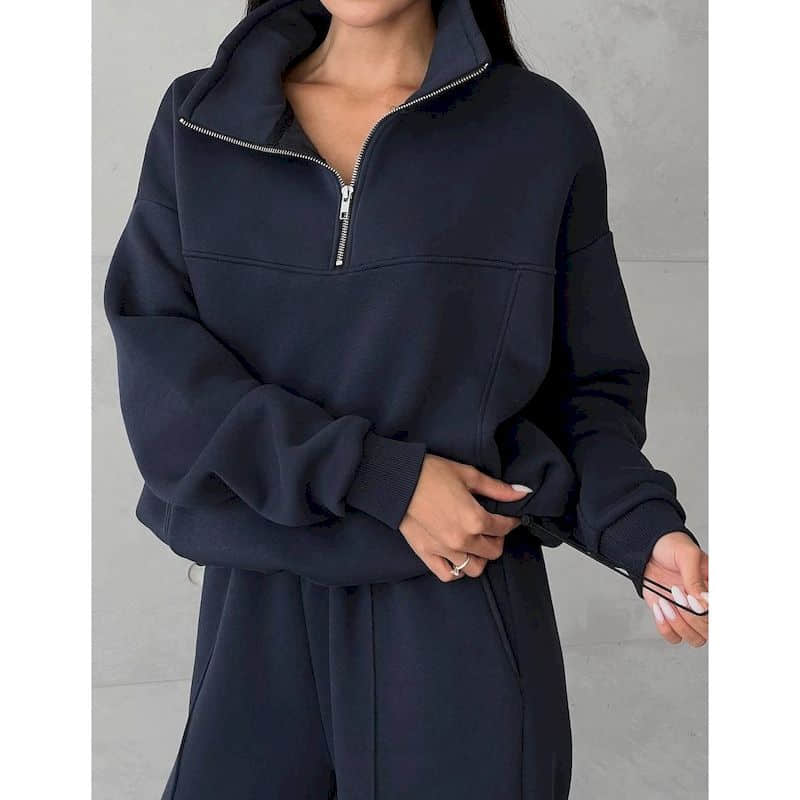 

Спортивные брючные костюмы Однотонные Повседневные Толстовки с длинным рукавом Эластичная талия Брюки гаремы Комплекты из двух предметов Женские наряды Новинка в Сочетающихся комплектах S