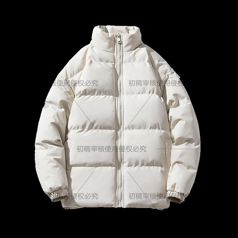 2025 winter stand-up collar jacket loose student couple jacket casual simple warm windproof plus-size clothing light trend cotton clothes