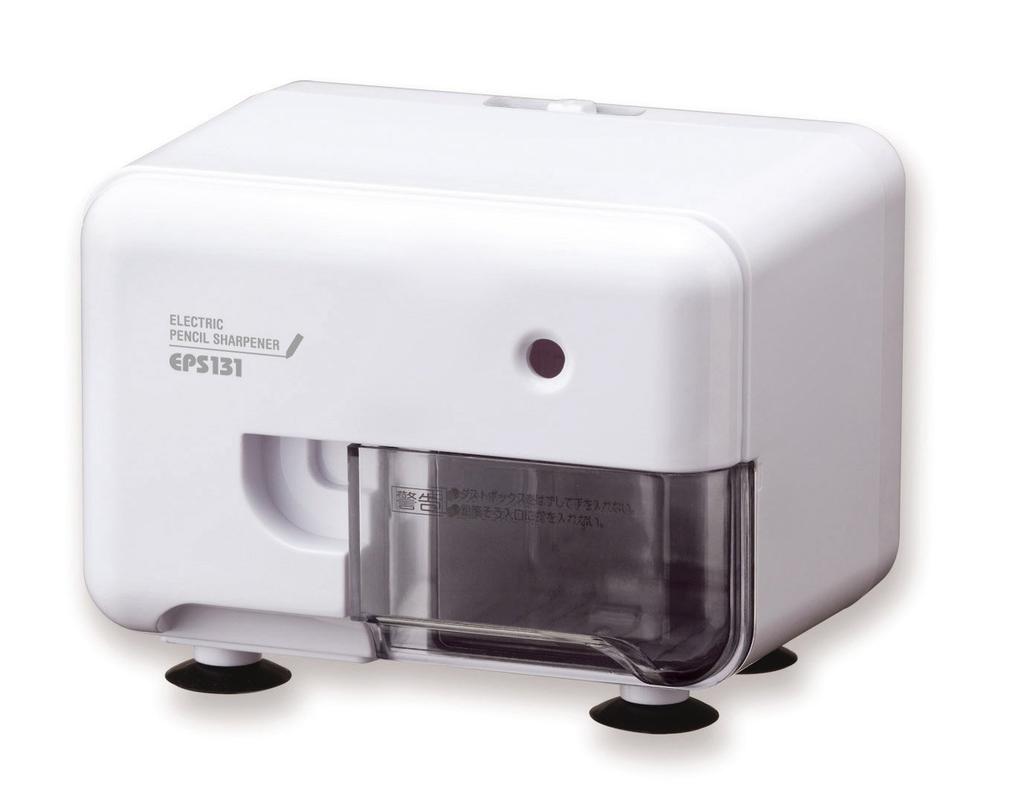 Asuka Asmix Electric Pencil Sharpener with Lead EPS131W Adjustment, White,