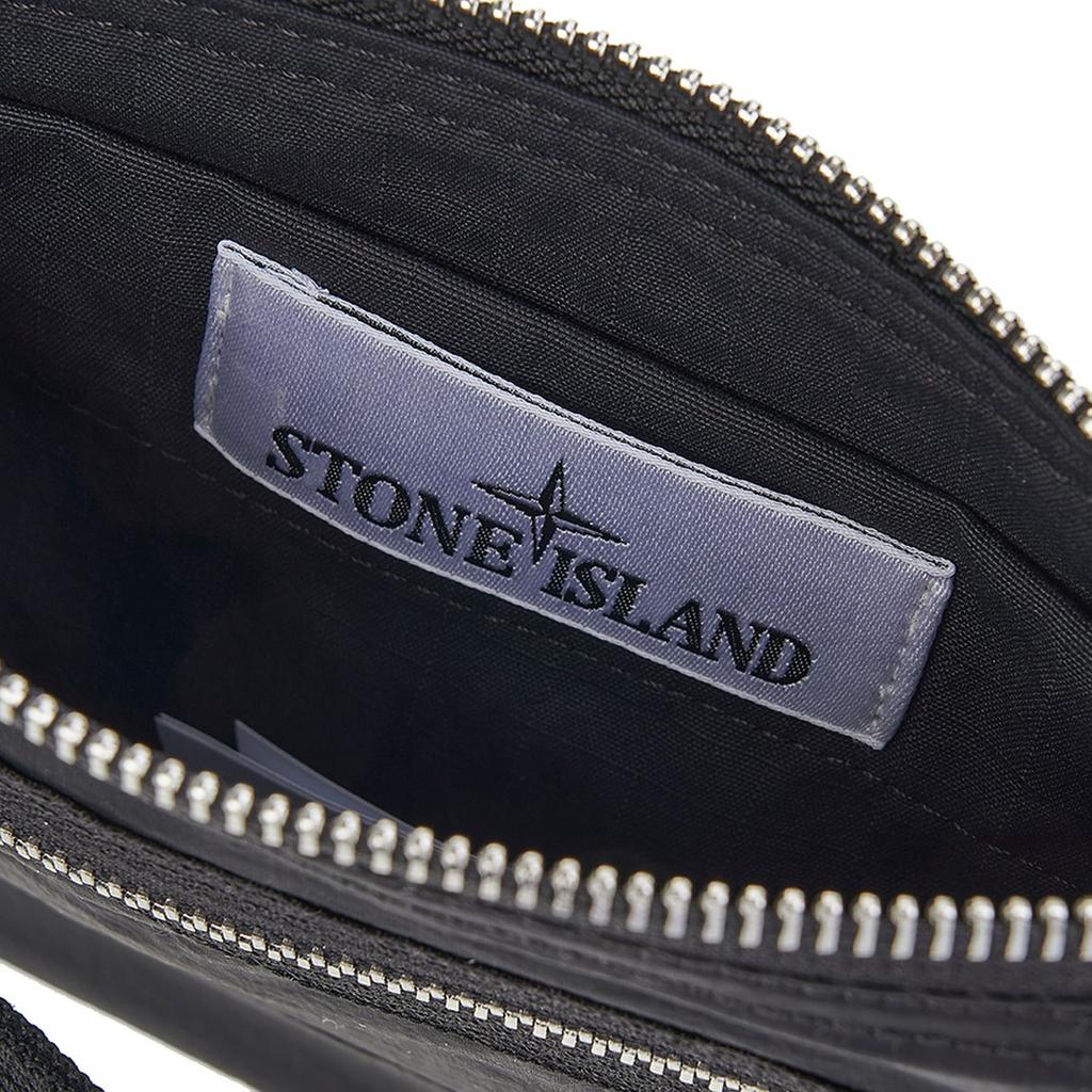 STONE ISLAND FW25 Herren Logo-Patch Reißverschluss Bi-Fold Geldbörse K2S159500004 S0251 V0029