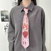 Heart Neck Tie Cherry Shirt Neckties Simple Y2K Neckties  Men