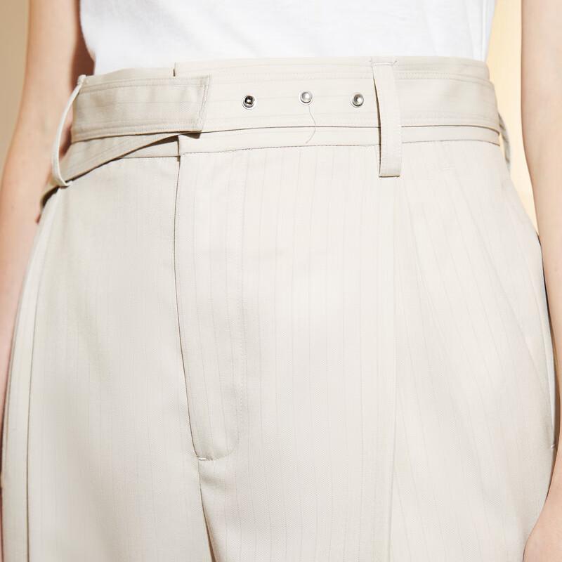 LESS Women's 2023 Autumn Loose Tapered Cropped Trousers