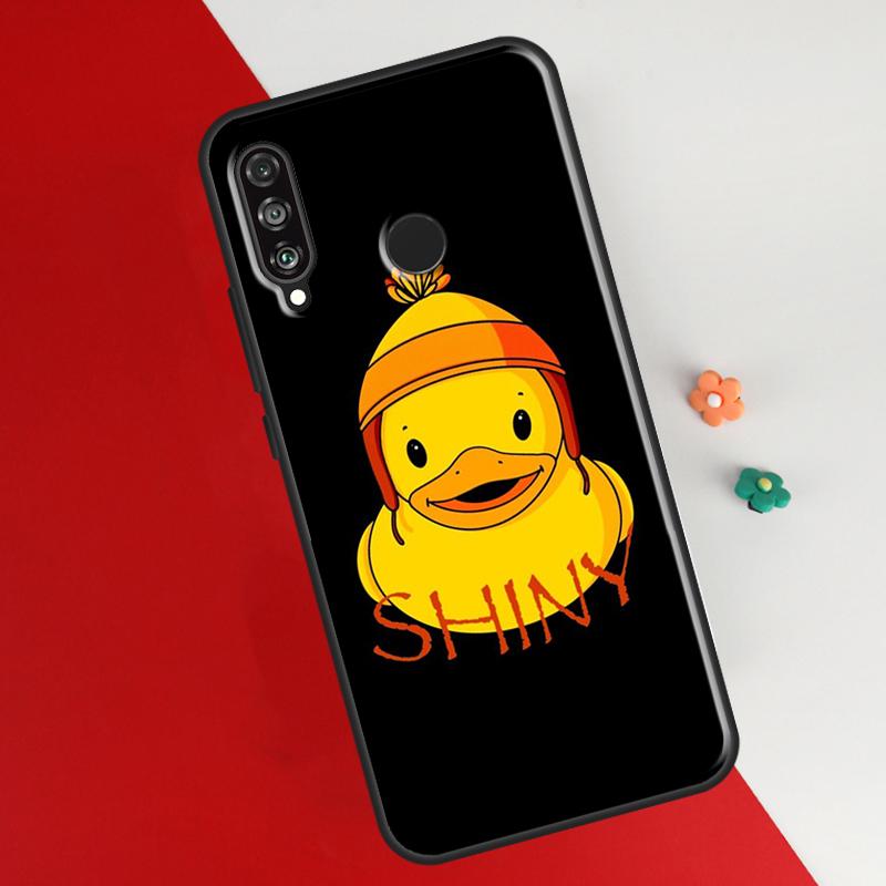 Kwaii gelbe Ente Abdeckung für Huawei P30 Pro P50 P20 P40 Lite P Smart 2021 Nova 5T Fall für Honor 50 8X 10i