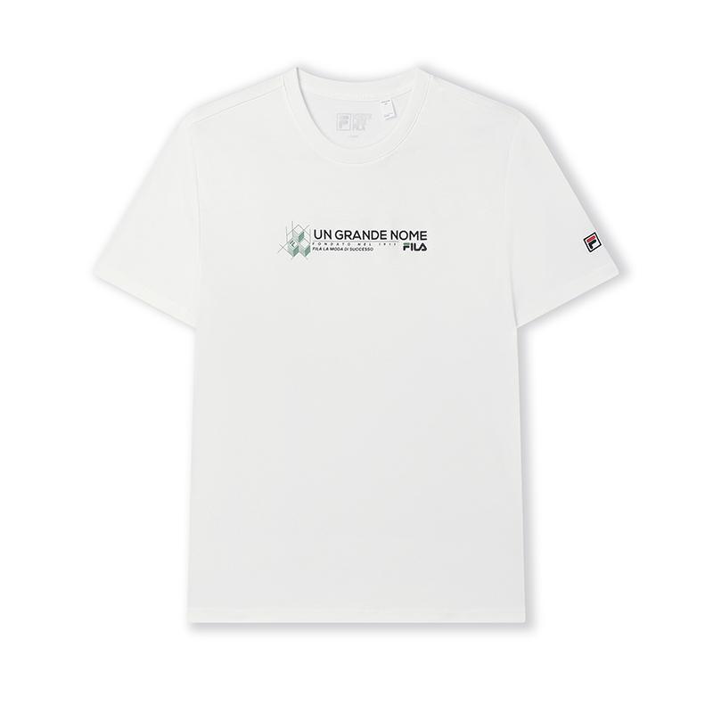 

New FILA Short Sleeved T Shirts Men s Cloud White F11M528114FWT M(170/92A)