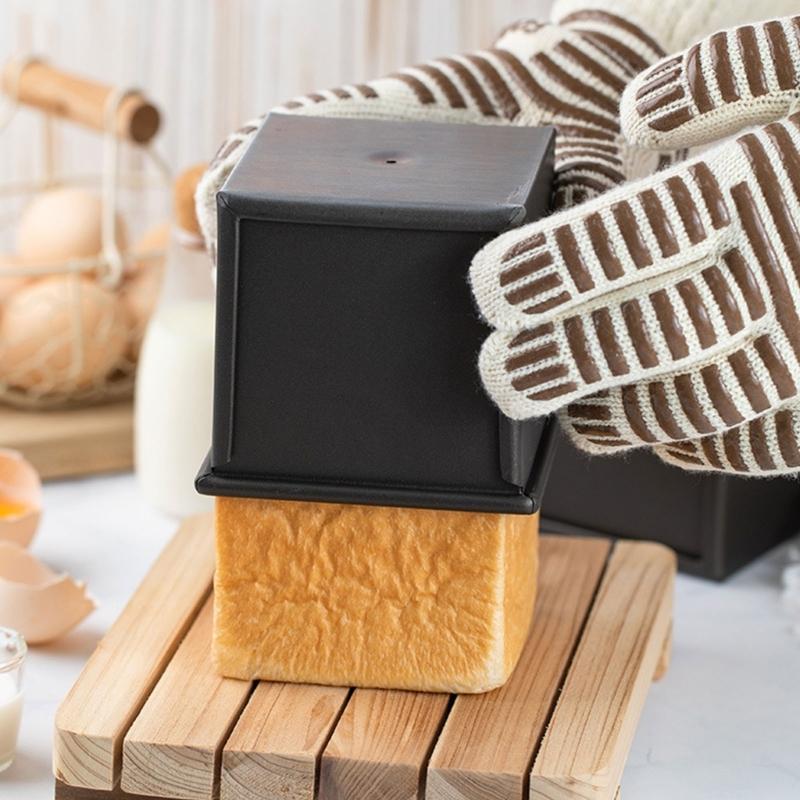 Toast Mold with Cover Nonstick Aluminum Alloy Bread Cake Box Dessert Making Mould with Lid Practical Kitchen Bakeware