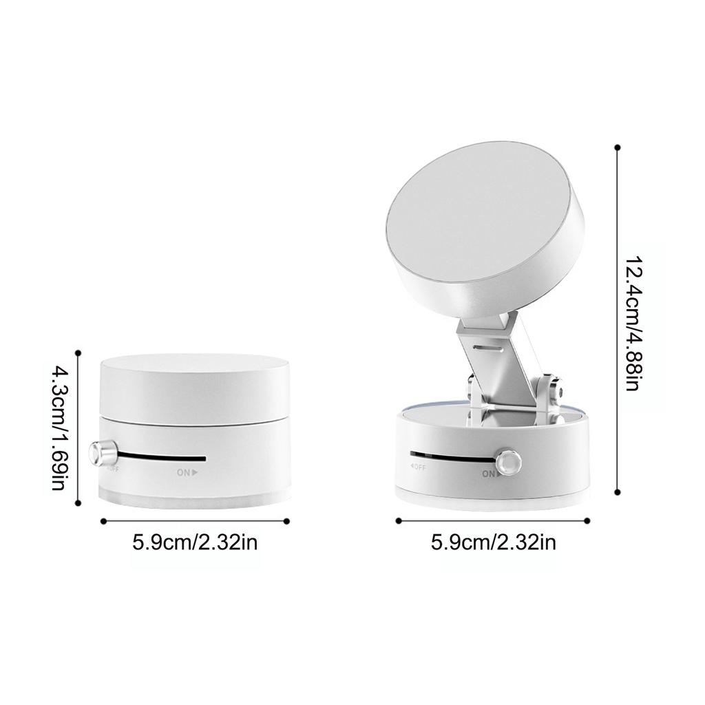 Vacuum Suction Cup Magnetic Car Mobile Phone Stand, Double-sided Foldable, Car Interior Accessories