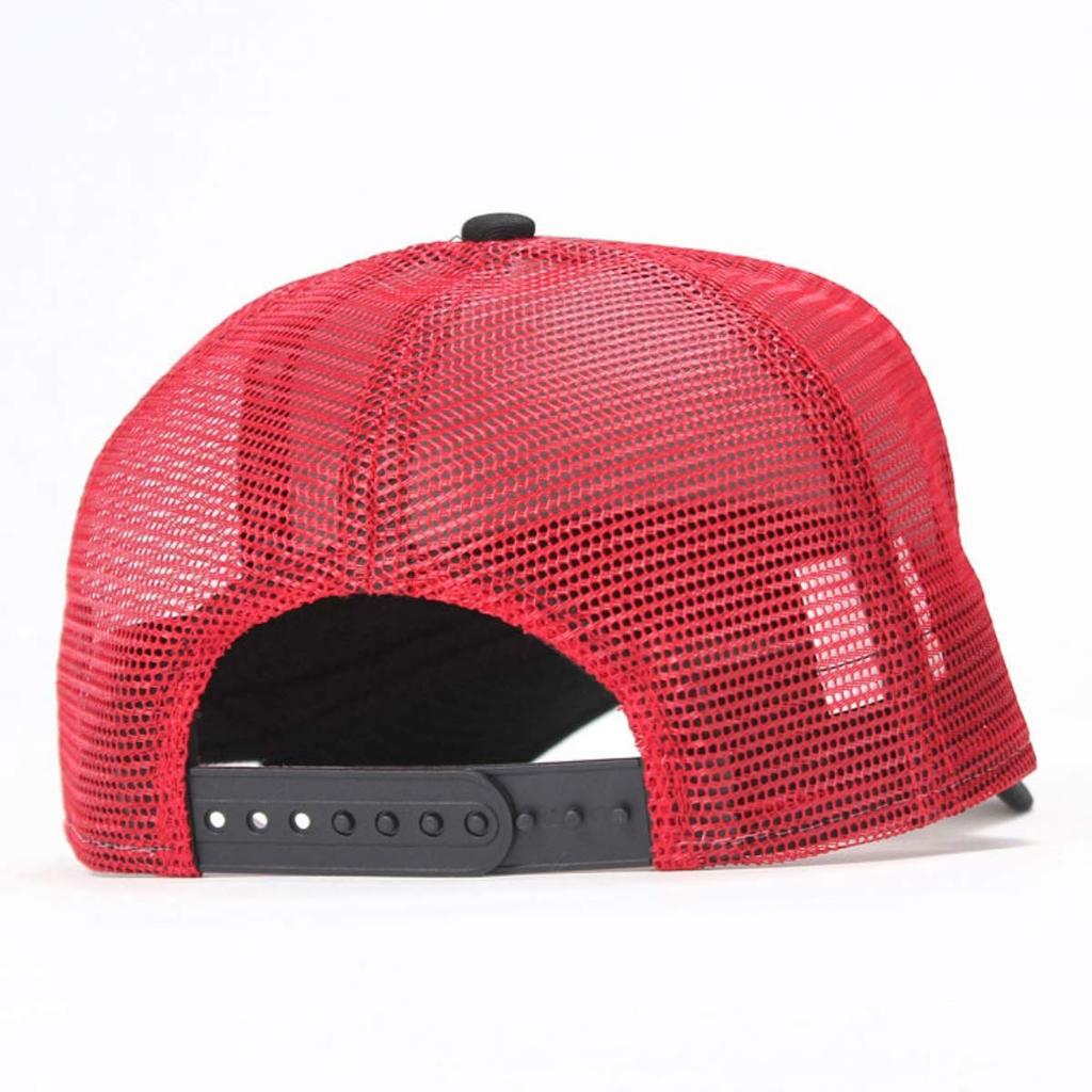New Era 9FORTY Mesh-Kappe, Schwarz/Scharlachrot, Einheitsgröße (Einstellbar)