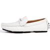 Neue Herren Slipper Echtes Leder Weiß Lässige Autofahrschuhe Herren Flats Luxus Loafer Herrenschuhe Marke Herren Slipper Flats Männlich