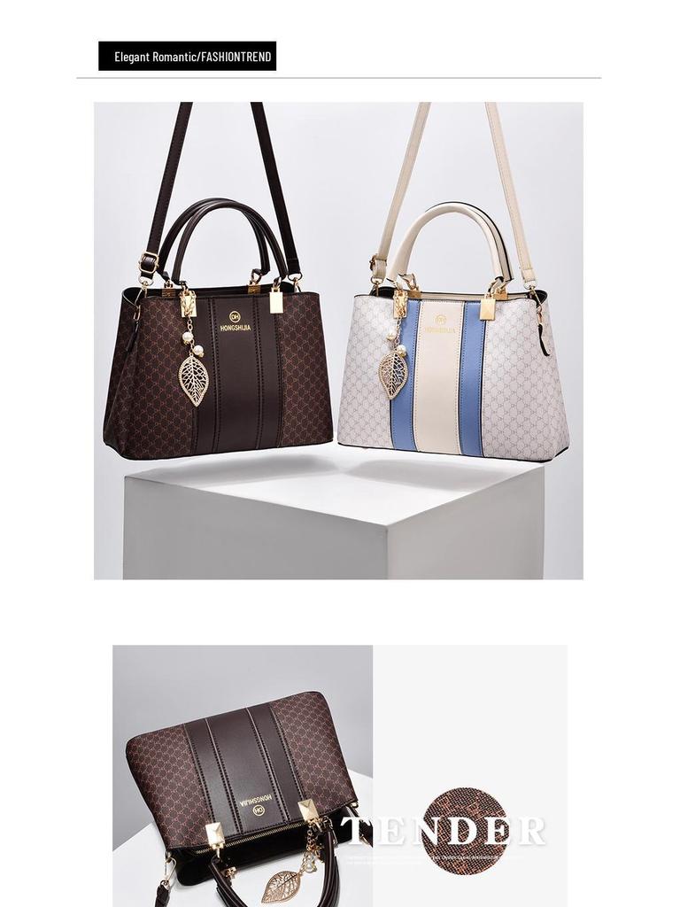 Borsa a mano da donna Shi Chen 2025 Primavera/Estate Color Block: Borsa a Spalla Singola e a Tracolla, Spaziosa e alla Moda, per Donne di Mezza Età