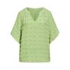 Women Casual Loose V-Neck Pullover Top Solid Color Blouse Half Sleeve Shirt Spring Summer S-XL