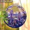 Acrylic Purple Lupine Flower Suncatcher Stained Glass Effect Window Hanging Ornament Nature Lover Gifts