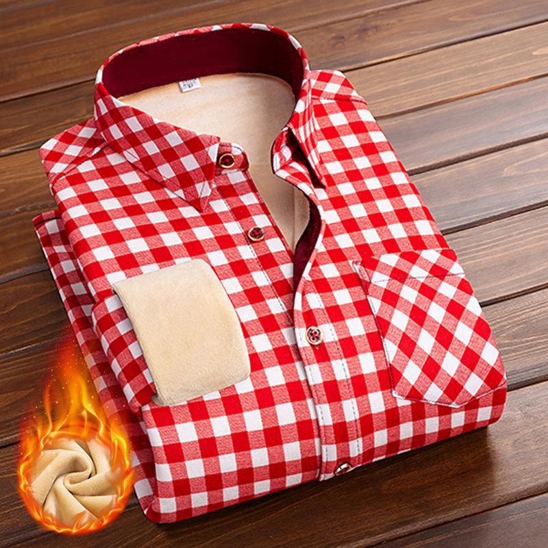 

2026 Winter Women Plus Velvet Thicke Shirt Style Jacket Warm Coat Brand Casual Woman Fleece Tops Female Grid Clothes Outerwear 42