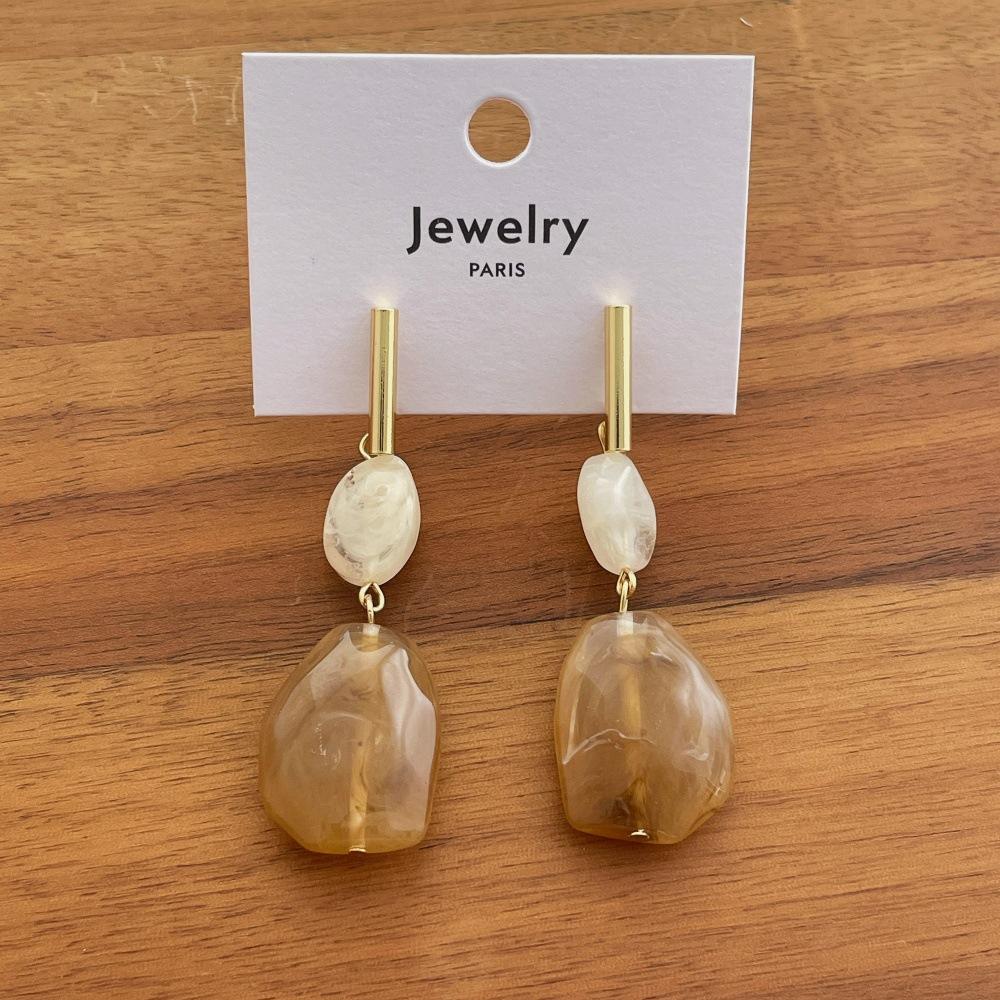 Irregular Color Resin Earrings Geometric Trendy Women Jewelry
