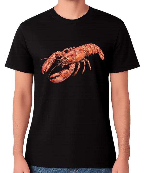 Lobster T-Shirt Realistic Seafood Ocean Animal Graphic Unisex Tee XL