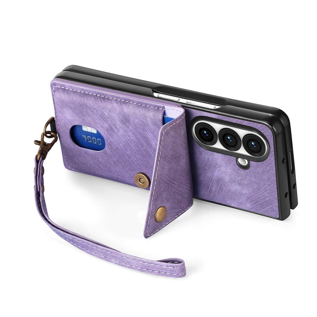 Samsung Z Fold7/Z Fold6 Magnetic Leather Texture Folding Case