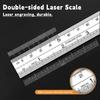 Double Side Scale Stainless Steel Ruler Stainless Steel Drawing Ruler Measuring Tool  Engineering
