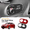 For Seat Ibiza 6L 2003 2004 2005 2006 2007 2008 Real Soft Carbon Fiber Sticker LHD Car Headlight Switch Frame Panel Accessories