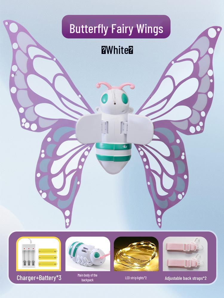 Luminous Musical Butterfly Wings - Angelic Back Decoration for Kids' Performances