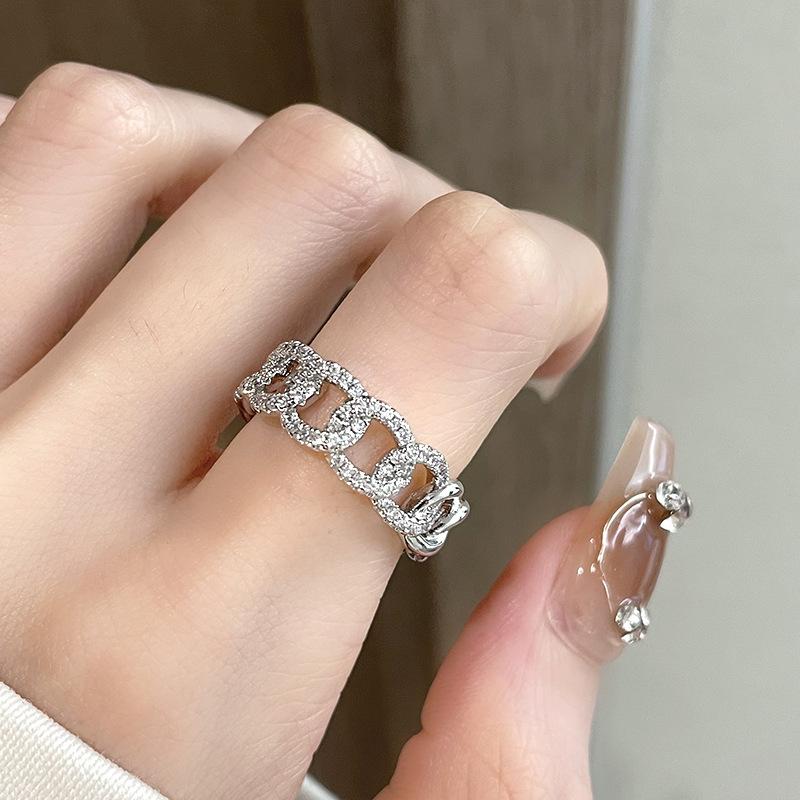 Chain Diamond-Encrusted Zir*****Pen Bracelet Set, High-End French Light Luxury Niche Super Flash
