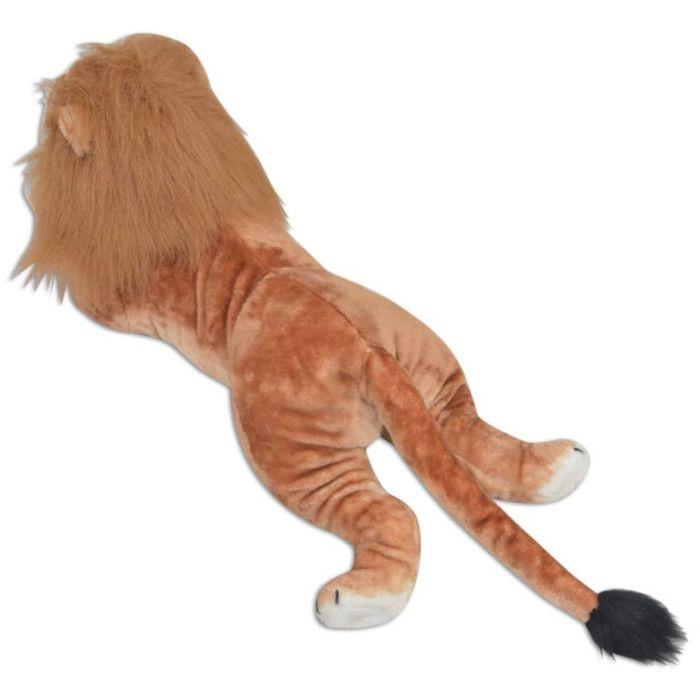 Jouet en peluche - vidaXL - Lion XXL - Marron - 138 x 39 cm - Pour enfants à partir de 3 ans