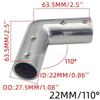 2PCS 22/25mm 2 Way Boat Hand Rail Fitting 110/120/140 Degree Elbow Pipe Connector for Marine Yacht Boat Elbow Heavy Dudy
