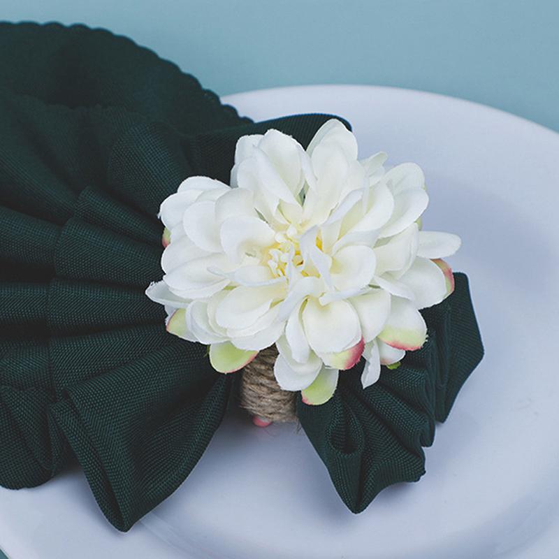 6Pcs Flower Napkin Holders Rings Artificial Floral Napkin Rings Handicraft Flower Napkin Rings Table Decoration For Wedding