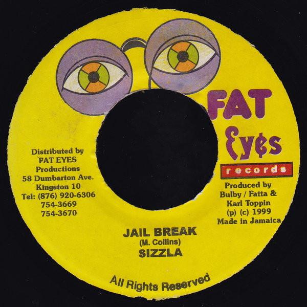 

7inch Record SIZZLA - Jail Break none Fat Eyes Record 1999 Jamaica Reggae, Ska & Dub Used