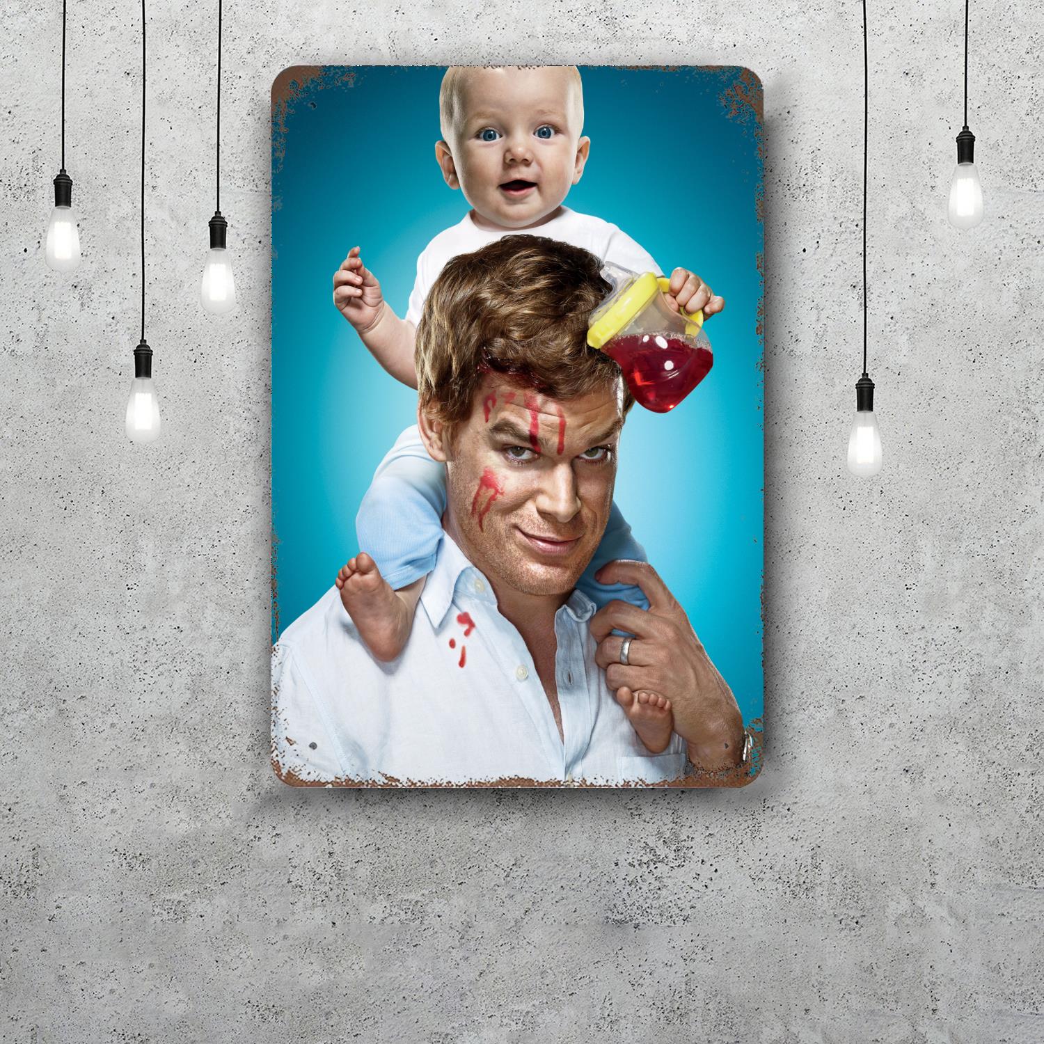 

Dexter TV Show Vintage Metal Tin Signs Posters Decor Retro Metal Plaque Wall Art Decor for Garage Bar 20x30cm（7.8x11.8inch）