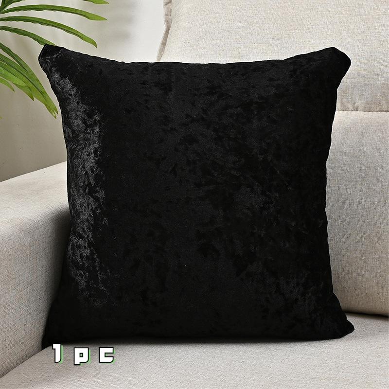 1Pc Solid Color Square Cushion Cover Sofa Cushion Cover Diamondmax Velvet Pillow Cover (without Pillow Core)