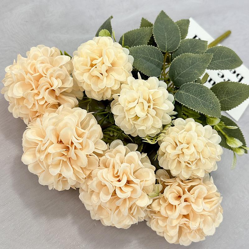 Spring Qi Seven Branch Edge Ball Artificial Flower Wedding Decor For Photography And Home Use