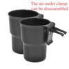1Pc Hanging Type Seat Clip Car‘S Mounted Single Cup Air Outlet Cup Holder Bucket Console Trash Can Door Slot Armrest Storage Box