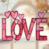 Romantic Pink - 2D Flat Acrylic Window Hanging Decor, Valentine'S Day Gift, Love-Themed Home Decoration, Perfect for Romantic Occasions