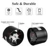 4 Inch Metal Pipe Ventilation Exhaust Fan Inline Duct Fan Air Ventilator Mini Extractor Bathroom Toilet Wall Fan Without Plug