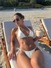 1011 new solid color lace-up bikini European and American sexy split suit swimsuit women's bikini swimsuit