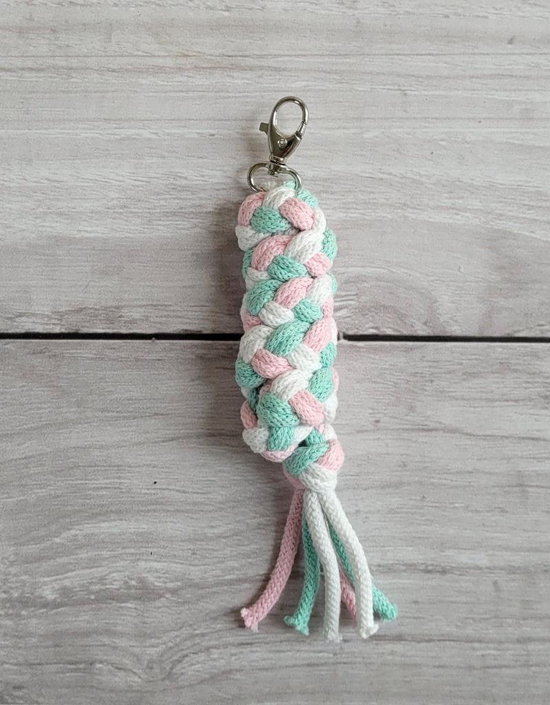 Hobby Horse Rope Lead - Light Pink/Mint/White