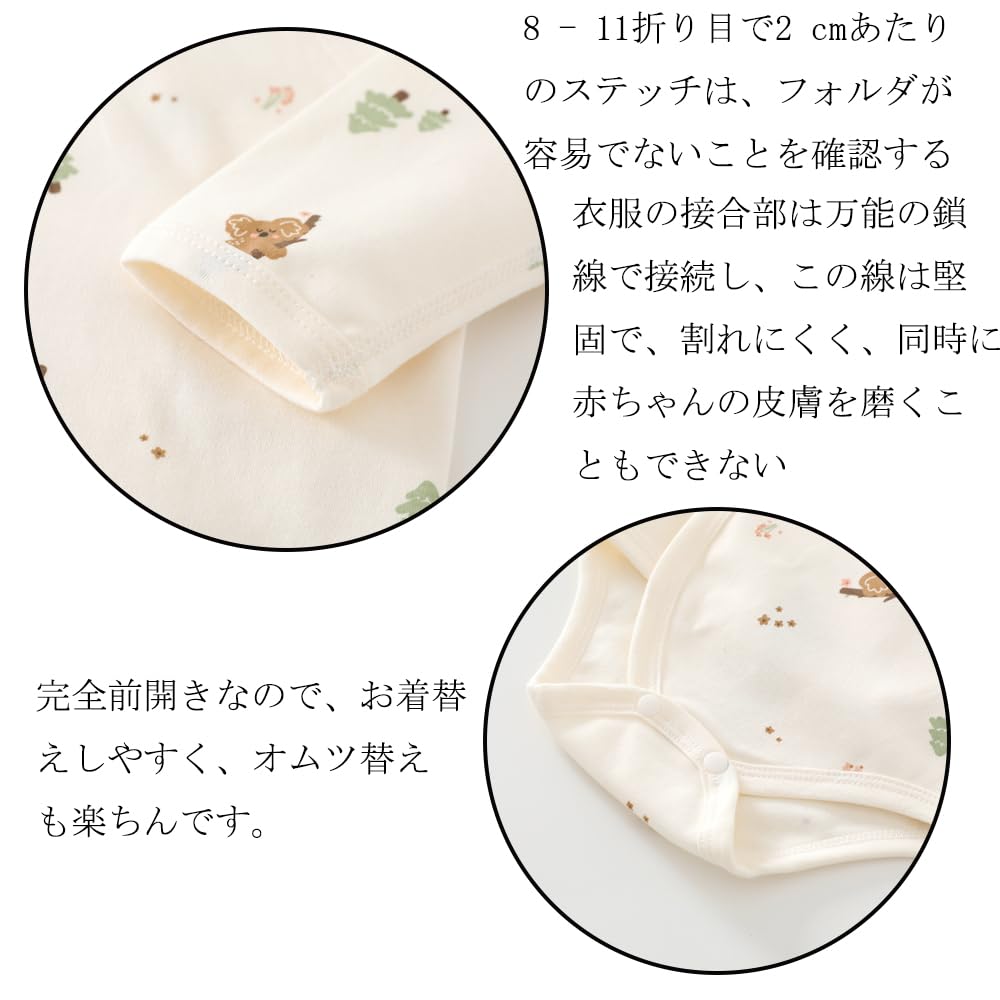 Baby nest 100% Cotton Baby Rompers, Newborn Underwear, 100% Cotton Swaddles, Baby Shower Gift, Set of 2, Elephant Design, Size 66, 3-6 Months