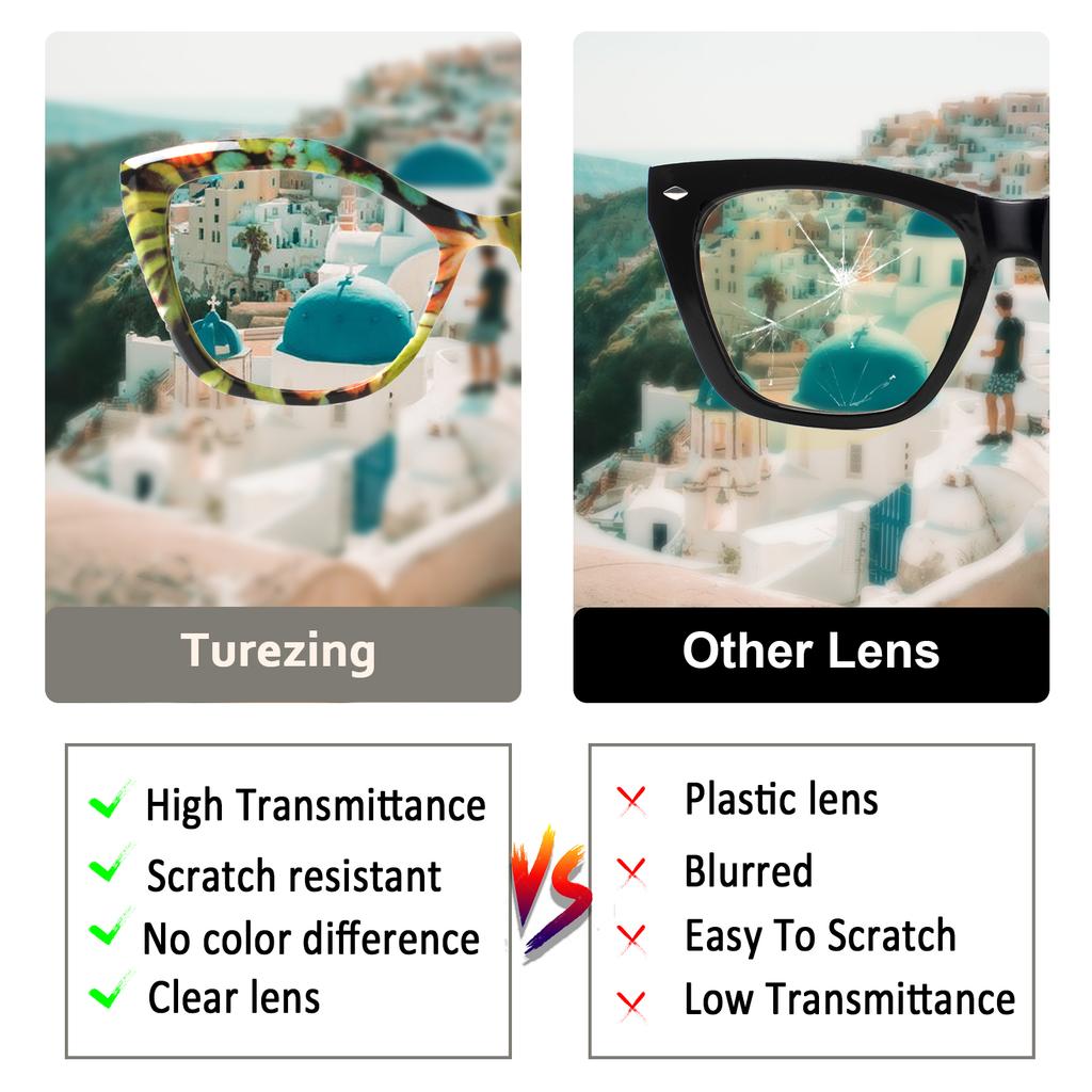 Turezing Reading Glasses High Quality Spring Hinge Readers with Stylish Pattern Print for Prescription Eyewear