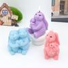 Easter Couple Holding Loving Rabbit Silicone Candle Mold DIY Mother Rabbit Holding Small Rabbit Easter Gift Candle Plaster