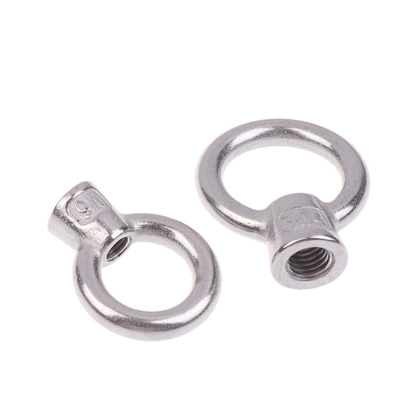 304 Stainless Steel Japanese Eye Nuts M6 M8 M10 M12 M16 Lifting Rings Marine-Grade Hardware Rigging Hoisting Industrial