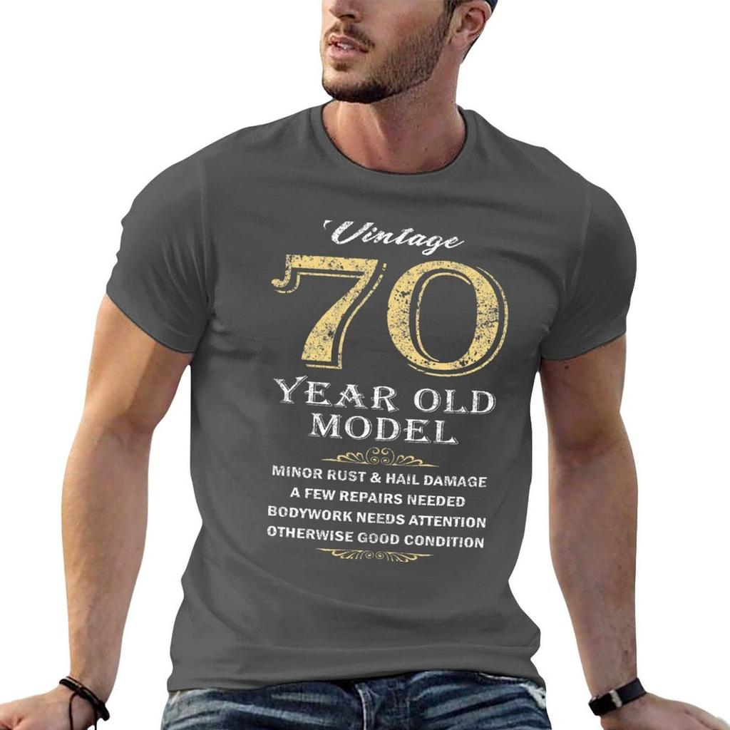 70. Geburtstag Lustige Geschenkidee T-Shirt Große Größe Tägliches Trage-T-Shirt