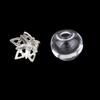 2 Stück Mini-Glasflaschen, Gläser, Fläschchen, Wunschflaschen-Anhänger, Blumenverschluss