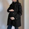 Wintermantel Verdickt Damen Reißverschluss Hoodie mit Tasche