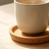 Coaster, Strong Heat Insulation Cork Coaster, Anti-Slip Performance Round Cork Coaster with Three-Dimensional Rim Design