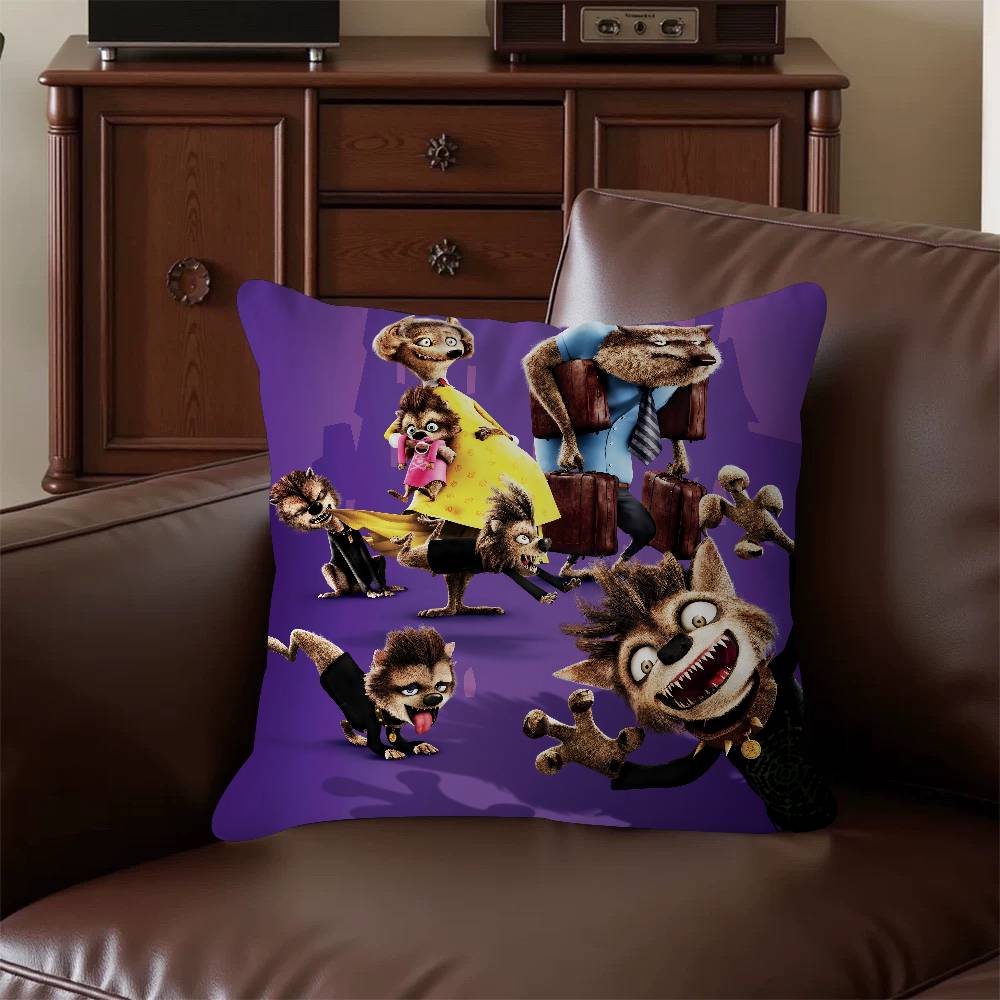 H-Hotel T-Transylvania Anime Cartoon Office Cushion Pillowcase Car Cushion Cover45X45CM Lumbar Pillowcase Sofa Pillowcover