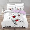 Nightmare Before Christmas  Duvet Cover with Pillow Cover Bed Sets Jack and Sally 3D Skull Christmas Bedding Set Bedroom Decor