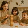 Wooden Jenga Game Travel Size 12 Cm Stacking Skill Game 36 Blocks - From 3 Years