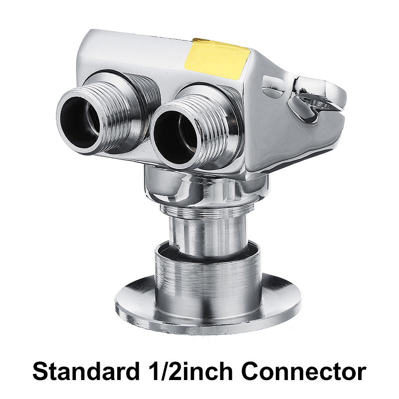 Switch Control By Floor Foot Pedal Valve Copper Bathroom Basin Faucet Single Cold Tap Hospital Hotel Pedal Water Faucet Silver