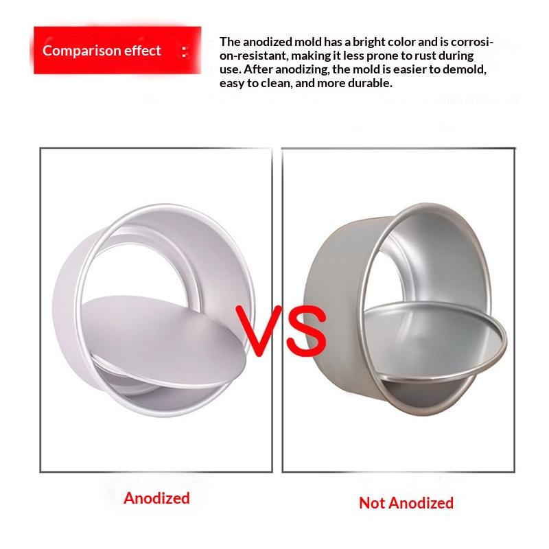 1Pcs Round Cake Pan Food Grade Aluminum Alloy Removable Bottom Rust Proof Baking Tool for Home Kitchen Bakery