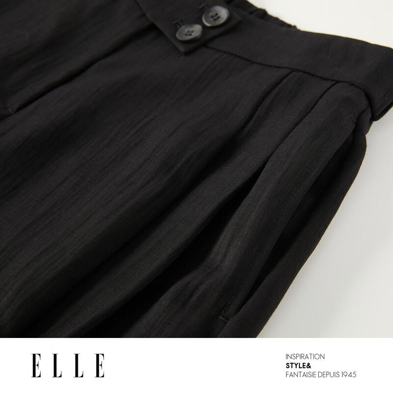 ELLE Women's Draped Wide-Leg Casual Pants
