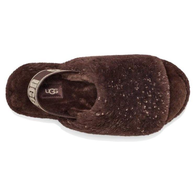 UGG Fluff Yeah Sheepskin Comfortable Casual Slide Sandals Women Sandals Brown 1125232-BCDR